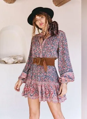 Spell & The Gypsy Collective Jasmine Playdress in Navy SPELL M thumbnail 1