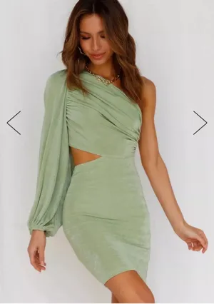 Hello Molly green mini dress  thumbnail 6
