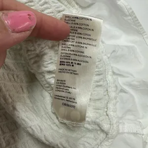 Anthropologie Maeve Top Womens X Small White Ruffle Tank Smocked Cotton thumbnail 7