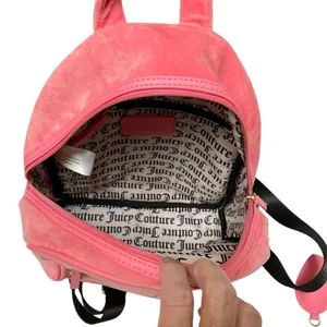 Juicy Couture Big Spender Velour Medium Sized Backpack‎ Pink Lemonade￼ thumbnail 4