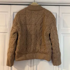 Joie tan puffer cableknit bomber style jacket M thumbnail 8
