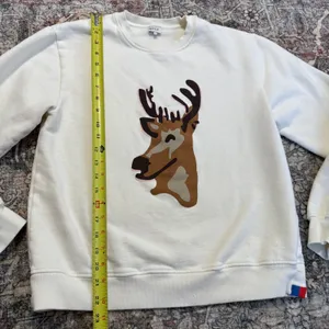 KULE The Buck‎ White Deer Graphic Crewneck Sweatshirt Women's Size Small thumbnail 8