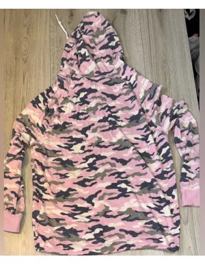 Victoria’s Secret pink camo camouflage hoodie sweatshirt hooded sweater thumbnail 2