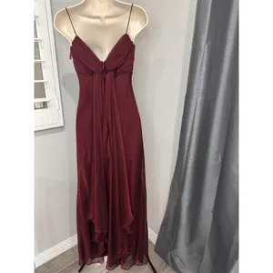 Betsy & Adam burgundy maxi dress‎ size 4 thumbnail 4