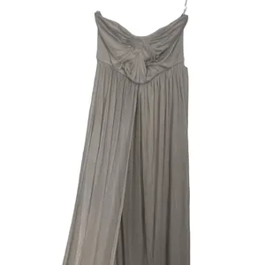 David's Bridal One Shoulder Strap Beige Maxi Dress Size 4 thumbnail 9