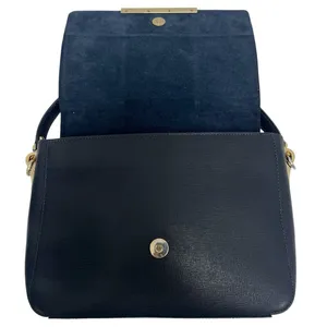 Ripani Italian Leather Handbag Purse Shoulder Bag Navy Blue white Nautical Italy thumbnail 9