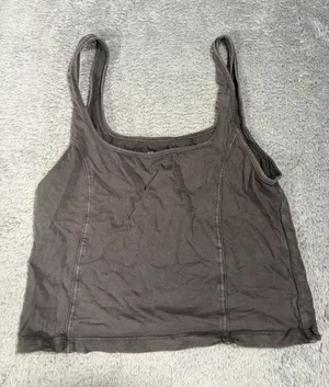Aerie Gray cropped Tank Top medium thumbnail 1