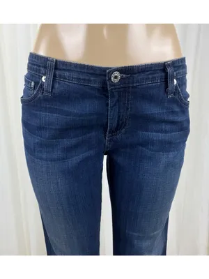Women's Adriano Goldschmied The Angelina Petite Boot Cut Denim Jeans Size 32R thumbnail 7