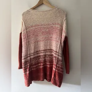 Free People Brown Ombré‎ Knit Sweater Dress Tunic Side Split thumbnail 4
