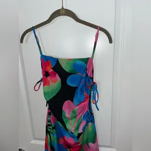 Gianni Bini Lined Y2K Resort Retro Maximalist Floral Tropical Cutout Mini Dress thumbnail 7
