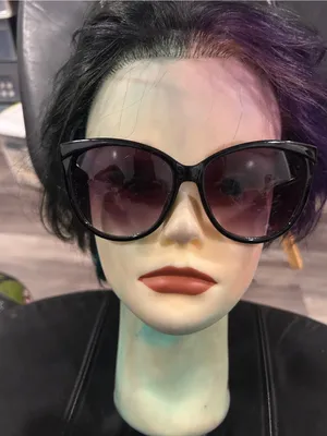 Steve Madden Black Frame Sunglasses with Dark Gradient Lenses thumbnail 1