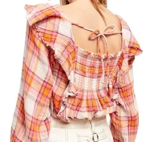 Plaid Ruffle Blouse thumbnail 3