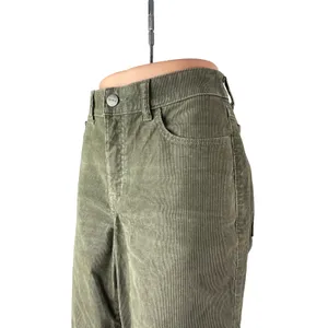 Upwest Women's Green Corduroy High Rise Wide Leg Baggy Trousers Pants Size S thumbnail 3