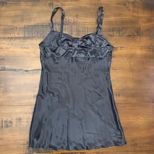 VTG Victoria's Secret Black Satin Lingerie size Small thumbnail 3
