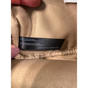 Anthropologie Sherpa Belt Bag‎ Tan Fleece Faux Shearling Crossbody Red Stripe thumbnail 6