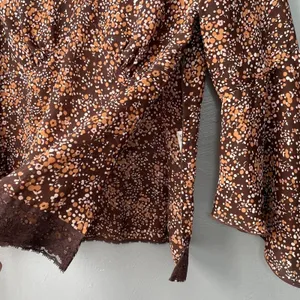 Notations Vintage Y2K Top Size M Babydoll Brown Ditzy Floral Lace Trim Boho Fairy Grunge thumbnail 6