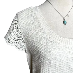 Lane‎ Bryant Birch Cream Crochet Knit Midi Dress Plus 22/24 Boho Chic Minimalist thumbnail 2