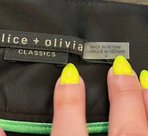 Alice + Olivia NWT - Bootcut Pants - Garden Black Green thumbnail 6