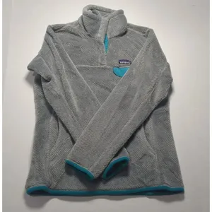 Patagonia Re-Tool Snap-T Fleece Pullover Feather Grey w/Teal Detail Pullover SM thumbnail 4