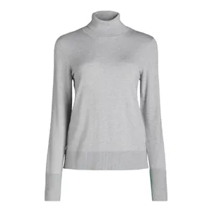 Free Assembly Womens Sweater Size L Heather Grey Ribbed Turtleneck Knit Classic thumbnail 10