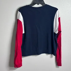 H&M Divided Multi Color Red Navy White Long Sleeve Pullover Sweater Size‎ M thumbnail 4