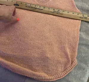 FP Beach Peach Orange Pink Pullover Round Hem Tank NWT Knit Small Casual Preppy thumbnail 9