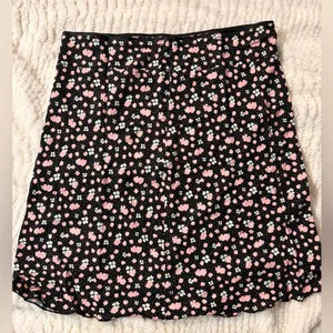 Free People Floral Mini‎ Slip Skirt NWT Black Motif Pink Ditsy Print Size 4 thumbnail 4