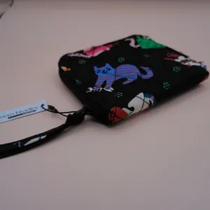 Vera‎ Bradley Herding Cats Small Zip Around Wallet Black Cat Print Quilted NWT thumbnail 4