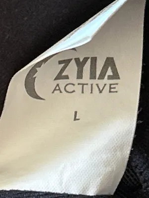ZYIA High-Neck Racerback Sports Bra - Black size L thumbnail 3