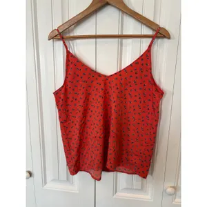 Abercrombie & Fitch Orange Butterfly Print‎ Tank Top Size Medium thumbnail 2