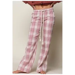 ✨POL Plaid Drawstring Cotton Lounge Sz Medium Pants✨ thumbnail 2