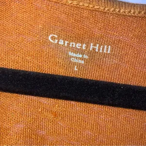 Garnet Hill Embroidered Organic-Linen Split-Neck Tee Size L Casual Boho Peasant thumbnail 6