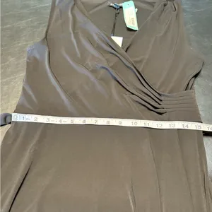 41 Hawthorn Black Tristana Essential Knit Faux Wrap Dress size L NWT thumbnail 13