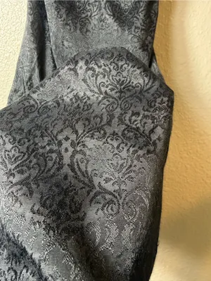 Free People Dress People Beaded Slip Mini Dress Black‎ Open Back Jacquard Size L thumbnail 9