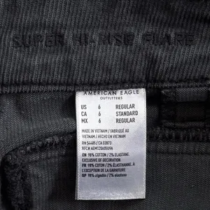 American Eagle Super Hi-Rise Flare Corduroy‎ Button Fly Retro Chic Rodeo 6 thumbnail 8