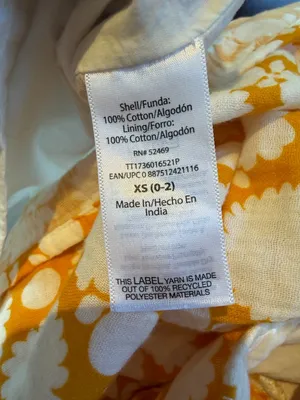 Time and Tru Women's Cotton Tiered Midi Dress in yellow and white Size XS 0-2 thumbnail 12