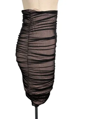 House of CB Leonela Ruched Mesh Skirt Size Small thumbnail 3