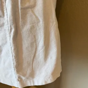 Casual Cream Elastic Waist Overall Corduroy Dress One Size thumbnail 3