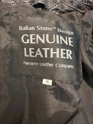 VTG 90s Giovanni Navarre SzL black leather patchwork Button cropped biker jacket Size L thumbnail 14