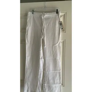 Chelsea & Theodore Womens Linen Pants Color Cloud White Size Small New Sku 1028 thumbnail 9