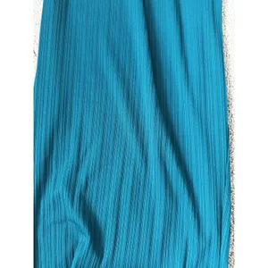 Modern Works Women's Plus Elastic Waist Pull-on Teal Crinkle Wide Leg Trouser 1X thumbnail 4