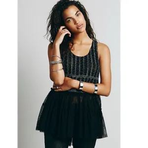 Free People Raindrop Embellished Tunic Top Sz Small Boho Festival Retro sheer thumbnail 9
