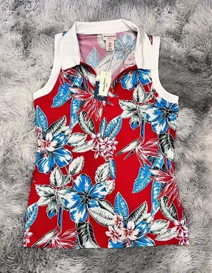 NWT Women's TOMMY BAHAMA Sleeveless Golf/Tennis Shirt -Size‎ Small MSRP: $110 thumbnail 1