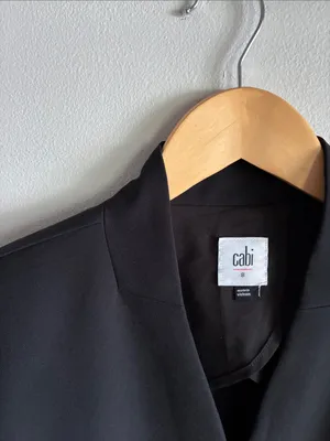 Cabi Black Longline Blazer Size 8 Tailored Tuxedo Jacket Career Minimalist thumbnail 2