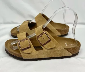 Birkenstock Arizona Taupe Suede Sandals Slides Women’s Size 36 thumbnail 1
