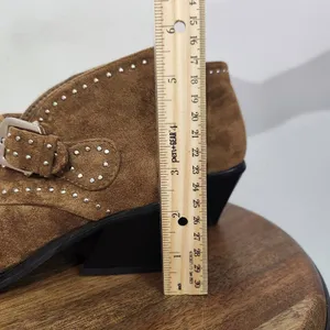 Seven7 Brown Dallas Faux Suede Boot Size 7 Studded Ankle Bootie Suede Bootie thumbnail 14