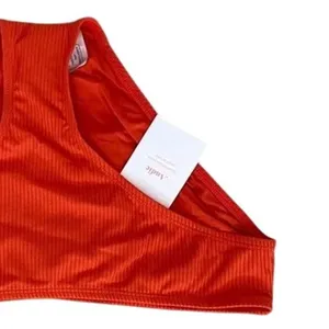 NWT Andie Swim The Bikini Rib Bottom Medium Coverage Low Rise Large Sire Orange thumbnail 4