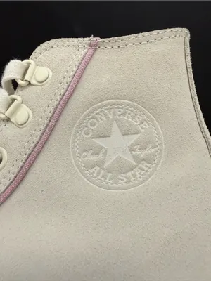 CONVERSE Chuck Taylor All Star Lift Platform High Tops Beige Suede Lilac Piping thumbnail 12