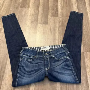 Ariat REAL Denim Mid Rise Skinny Ella Jeans Dark Wash 28R thumbnail 1