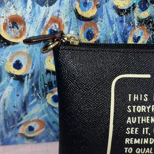 Coach Storypatch Navy Zippered Pouch thumbnail 3